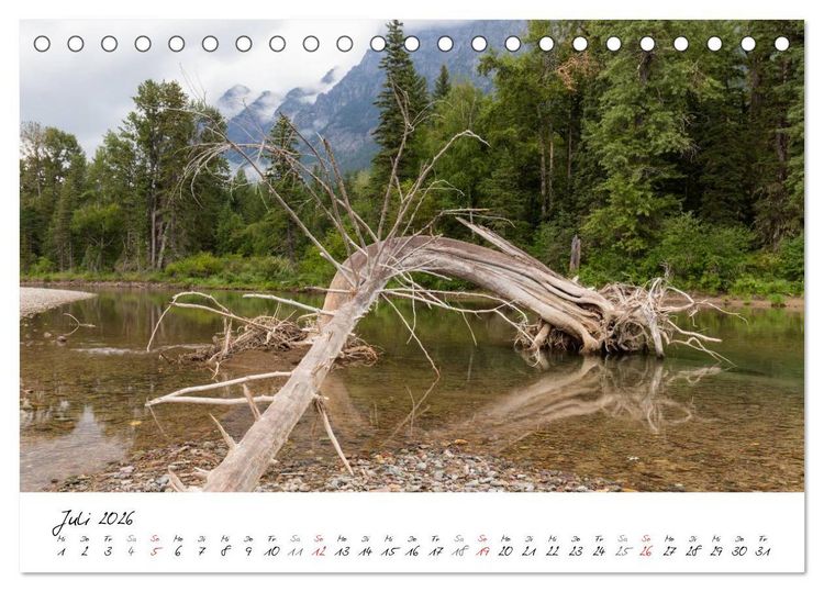 Produktbild: Glacier National Park Montana - USA (Tischkalender 2026 DIN A5 quer), CALVENDO Monatskalender