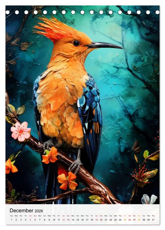 Produktbild: Birds in Living Color (Desk Calendar 2026 DIN A5 portrait), CALVENDO 12 Month DeskCalendar