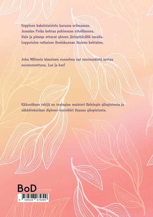Produktbild: John Milton: Palautettu paratiisi