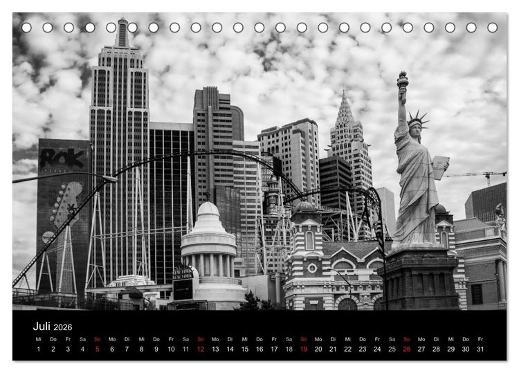 Produktbild: Architektur in Schwarz-Wei&szlig; (Tischkalender 2026 DIN A5 quer), CALVENDO Monatskalender