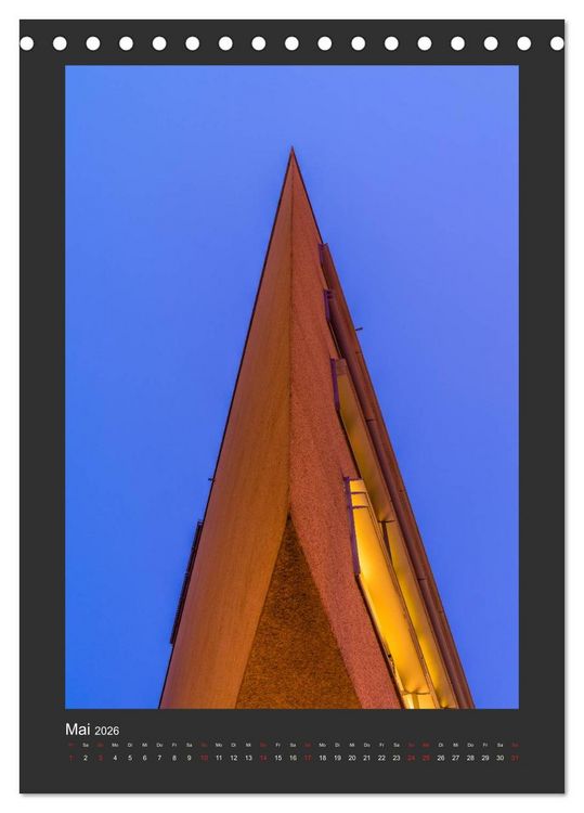 Produktbild: Plakative Architektur (Tischkalender 2026 DIN A5 hoch), CALVENDO Monatskalender