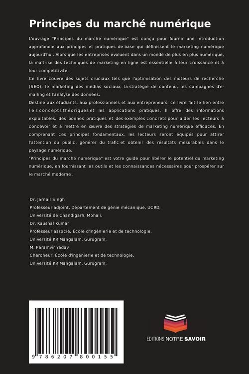 Produktbild: Principes du march&eacute; num&eacute;rique