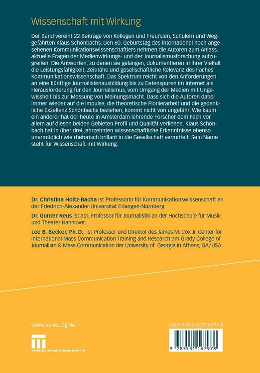 Produktbild: Wissenschaft mit Wirkung