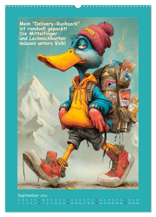 Produktbild: Quack Attacke. Enten au&szlig;er Kontrolle (Wandkalender 2026 DIN A2 hoch), CALVENDO Monatskalender