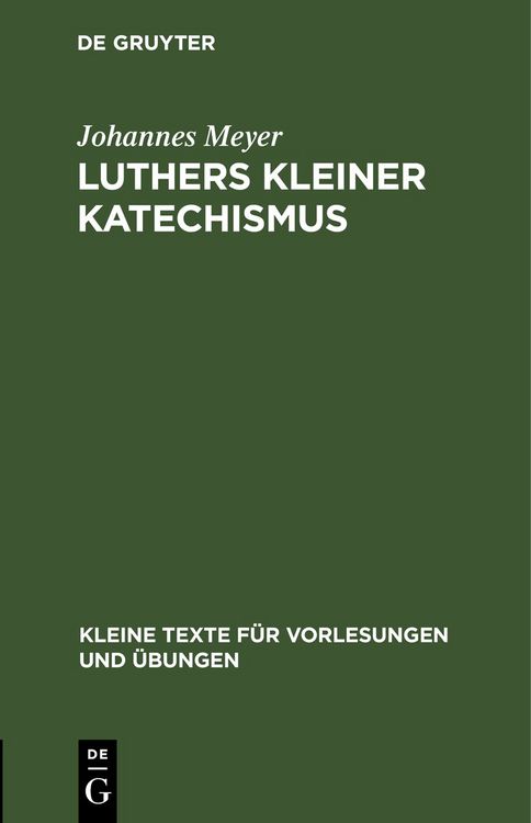 Produktbild: Luthers kleiner Katechismus