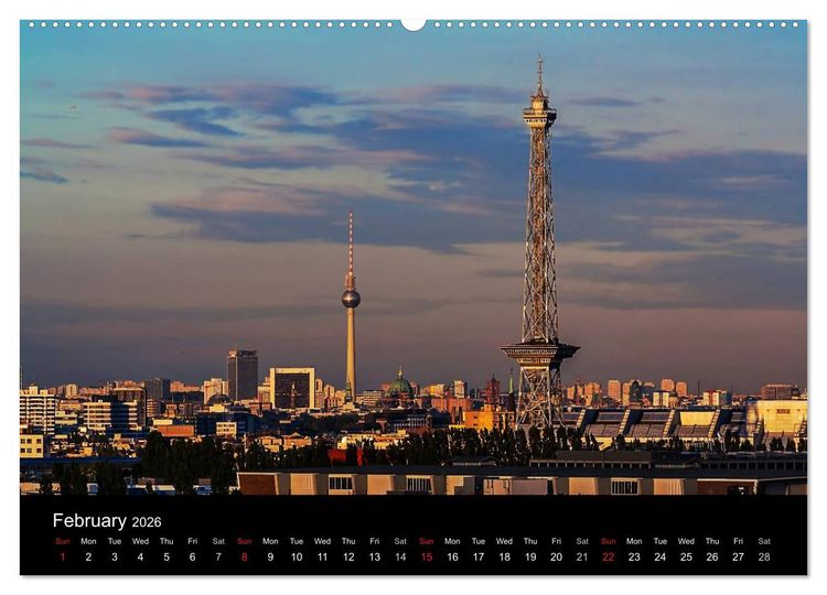 Produktbild: Sunsets of Berlin (High Quality Premium Wall Calendar 2026 DIN A2 landscape),CALVENDO 12 Month Wall Calendar