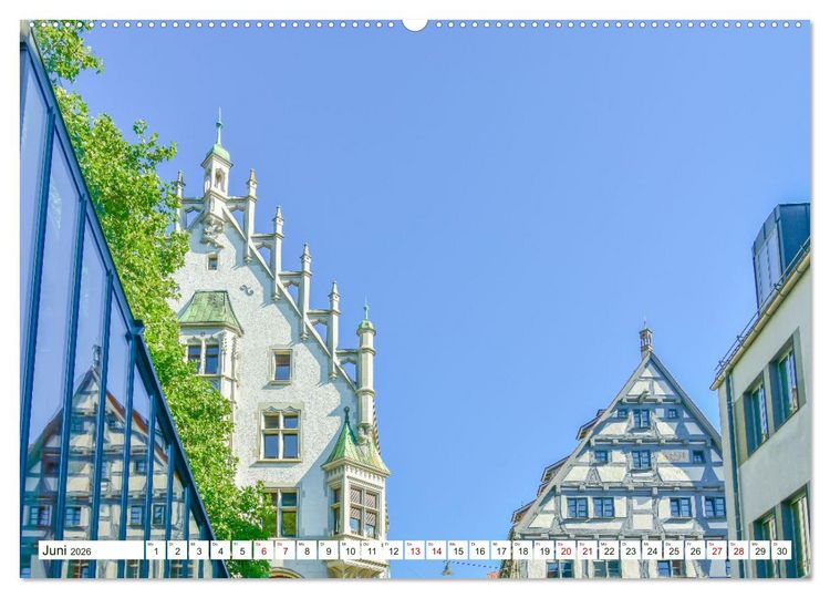 Produktbild: Ulm Gestern und Heute (hochwertiger Premium Wandkalender 2026 DIN A2 quer), Kunstdruck in Hochglanz