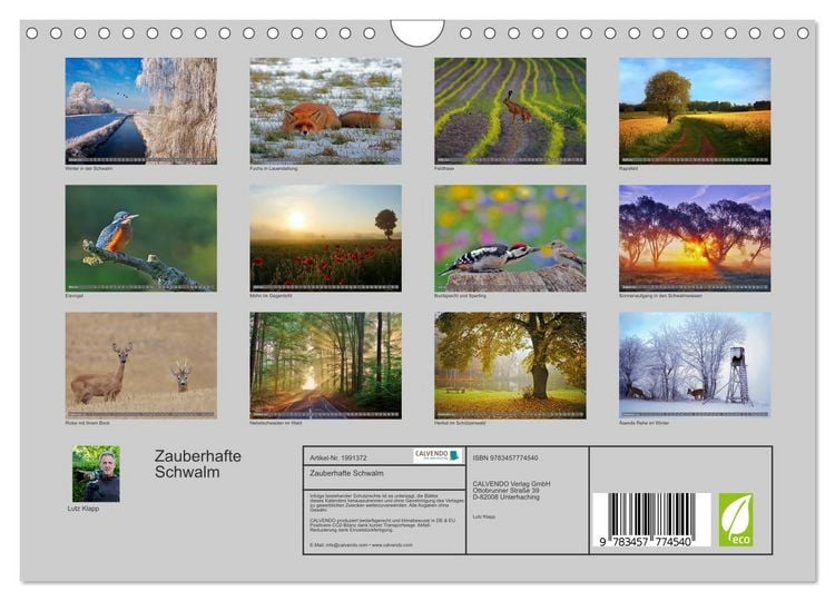 Produktbild: Zauberhafte Schwalm (Wandkalender 2026 DIN A4 quer), CALVENDO Monatskalender