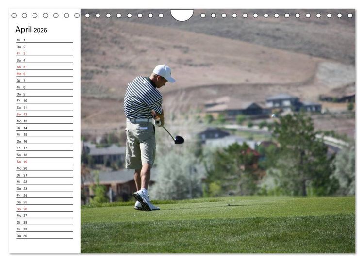 Produktbild: Abenteuer Golfspielen. Impressionen (Wandkalender 2026 DIN A4 quer), CALVENDO Monatskalender