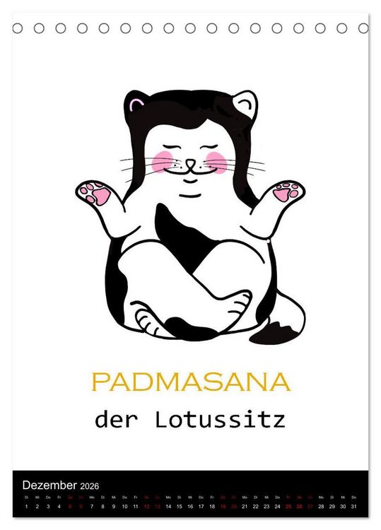 Produktbild: Yogakatzen - ganz entspannt im Hier und Jetzt (Tischkalender 2026 DIN A5 hoch), CALVENDO Monatskalender