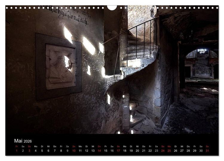 Produktbild: Verlassene Orte - Die sch&ouml;nsten Treppenh&auml;user (Wandkalender 2026 DIN A3 quer), CALVENDO Monatskalender
