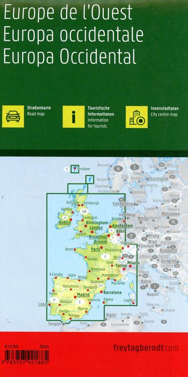 Produktbild: Freytag & berndt Stra&szlig;enkarte Westeuropa 1:2 Mio.