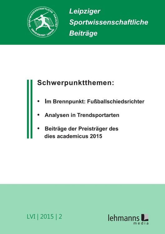 Produktbild: Leipziger Sportwissenschaftliche Beitr&auml;ge