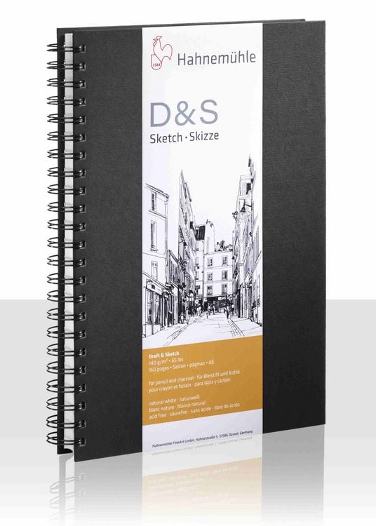 Produktbild: Hahnem&uuml;hle Papier Skizzenbuch D&S, DIN A5 hoch, 140 g/m&sup2;