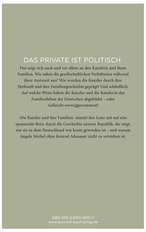 Produktbild: Die Kanzler und ihre Familien