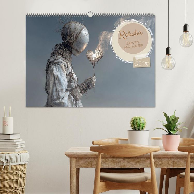 Produktbild: Roboter &ndash; Technik, Poesie und ein Hauch Magie (Wandkalender 2026 DIN A2 quer), CALVENDO Monatskalender