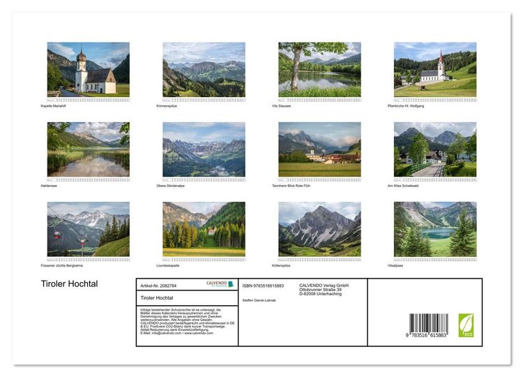 Produktbild: Tiroler Hochtal (Wandkalender 2026 DIN A3 quer), CALVENDO Monatskalender