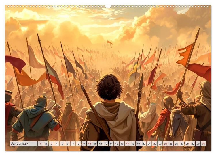 Produktbild: David gegen Goliath &ndash; Mut besiegt St&auml;rke (Wandkalender 2027 DIN A2 quer), CALVENDO Monatskalender