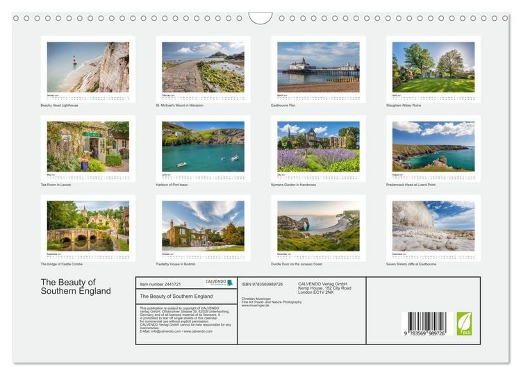 Produktbild: The Beauty of Southern England (Wall Calendar 2027 DIN A3 landscape), CALVENDO 12 Month Wall Calendar