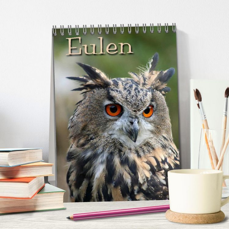 Produktbild: Eulen (Tischkalender 2026 DIN A5 hoch), CALVENDO Monatskalender