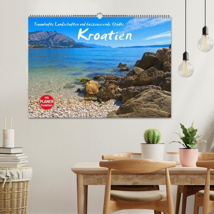 Produktbild: Kroatien - Traumhafte Landschaften und faszinierende St&auml;dte (Wandkalender 2026 DIN A2 quer), CALVENDO Monatskalender