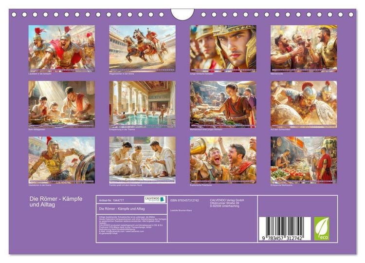 Produktbild: Die R&ouml;mer - K&auml;mpfe und Alltag (Wandkalender 2026 DIN A4 quer), CALVENDO Monatskalender