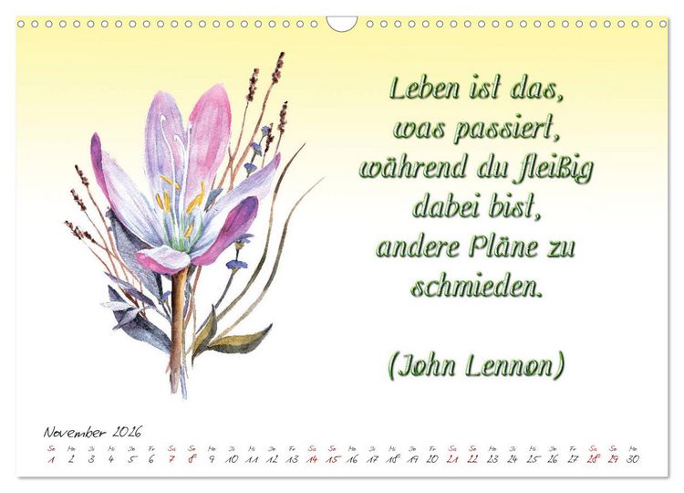 Produktbild: 12 unterhaltsame Zitate f&uuml;r ein sch&ouml;nes Jahr (Wandkalender 2026 DIN A3 quer), CALVENDO Monatskalender