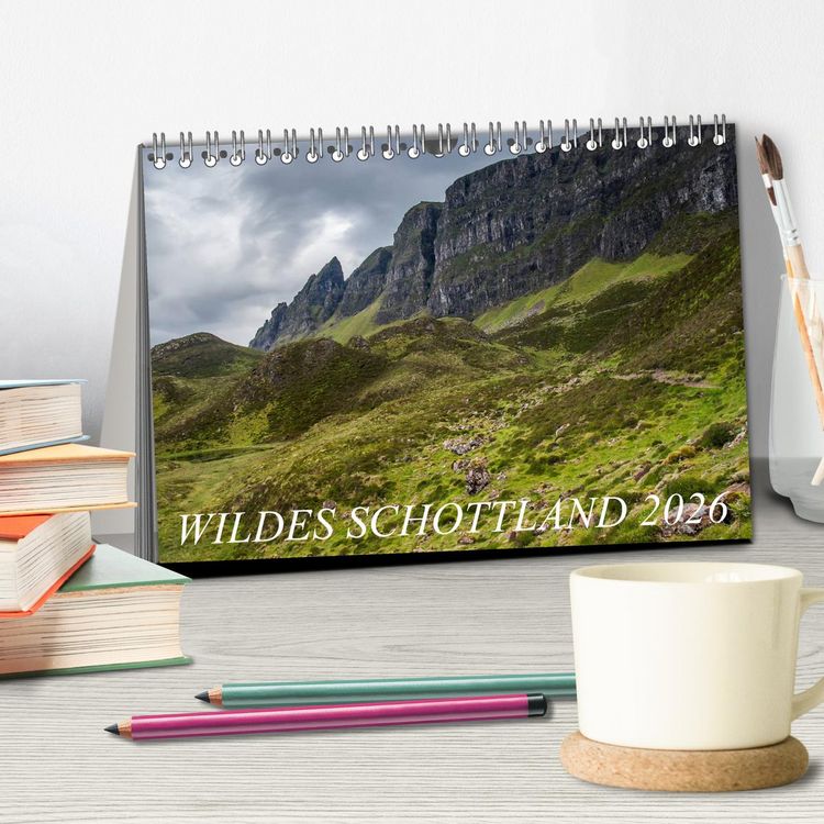 Produktbild: Wildes Schottland 2026 (Tischkalender 2026 DIN A5 quer), CALVENDO Monatskalender