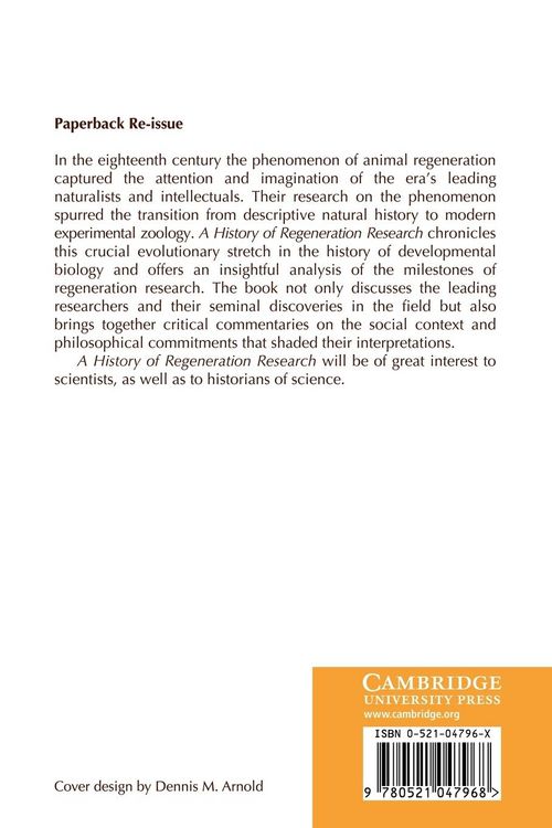 Produktbild: A History of Regeneration Research