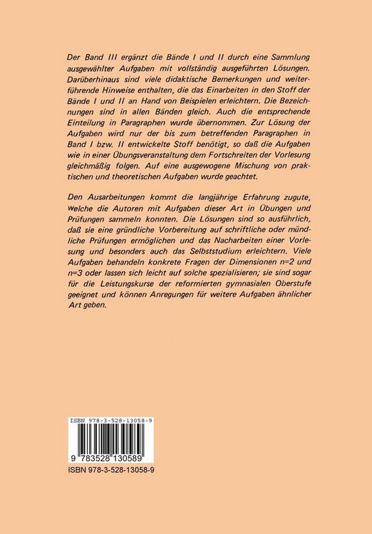 Produktbild: Lineare Algebra und Analytische Geometrie