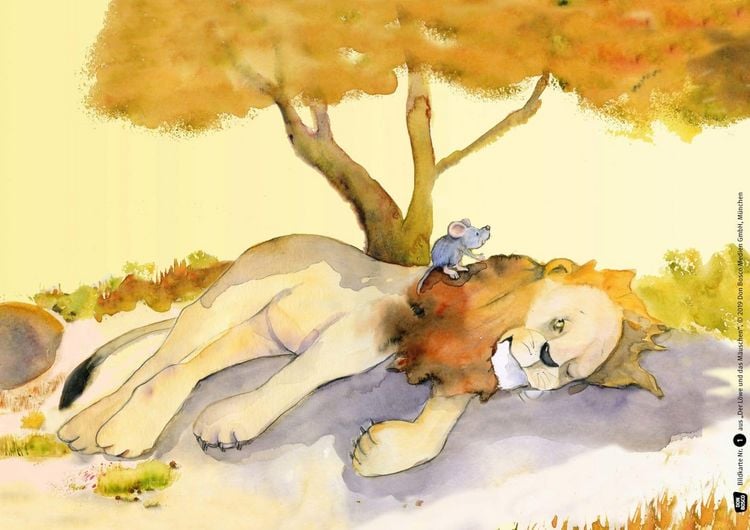 Produktbild: Der L&ouml;we und das M&auml;uschen. Eine Fabel von &Auml;sop. Kamishibai Bildkartenset