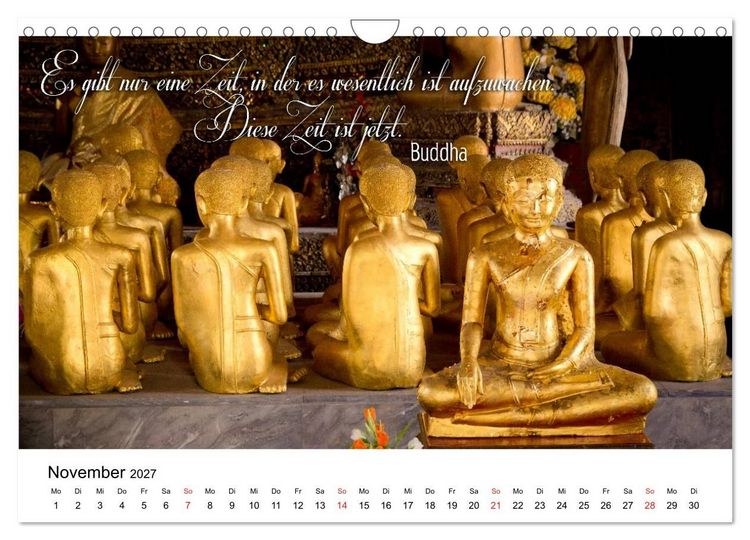 Produktbild: Buddhistische Weisheiten (Wandkalender 2027 DIN A4 quer), CALVENDO Monatskalender