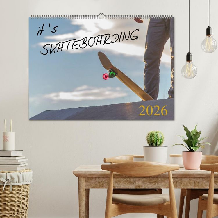 Produktbild: it's SKATEBOARDING (Wandkalender 2026 DIN A2 quer), CALVENDO Monatskalender
