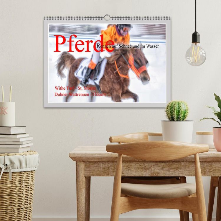 Produktbild: Pferde-Rennen auf Schnee und im Wasser (Wandkalender 2026 DIN A3 quer), CALVENDO Monatskalender