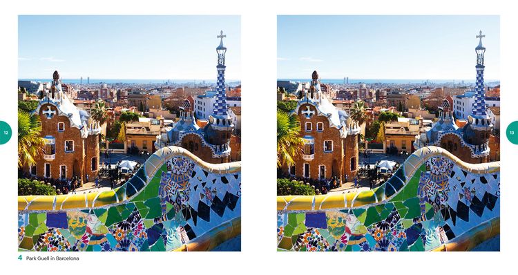 Produktbild: In 444 Fehlern um die Welt &ndash; Spanien. Finde die Unterschiede in den sch&ouml;nsten Motiven Spaniens.