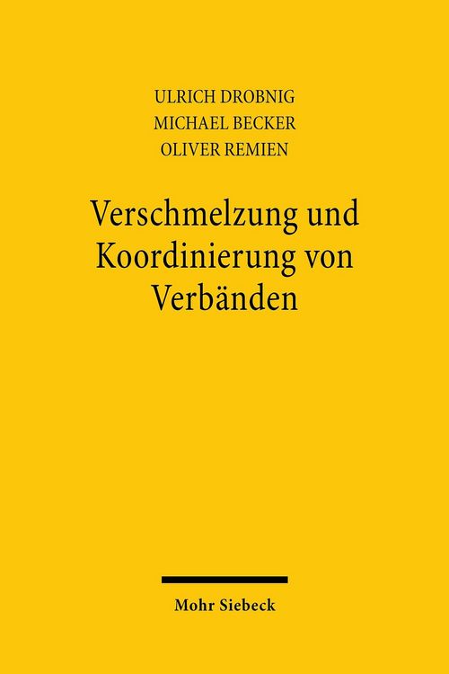 Produktbild: Verschmelzung und Koordinierung von Verb&auml;nden