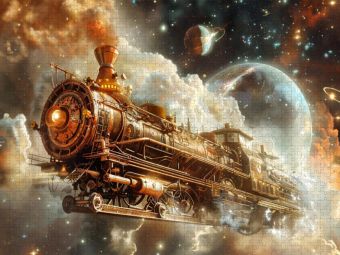 Produktbild: CALVENDO Puzzle Ein Motiv aus dem Kalender "Steampunk im Weltall" | 1000 Teile Lege-Gr&ouml;&szlig;e 64x48cm Foto-Puzzle f&uuml;r gl&uuml;ckliche Stunden