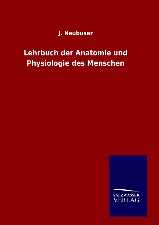 Produktbild: Lehrbuch der Anatomie und Physiologie des Menschen