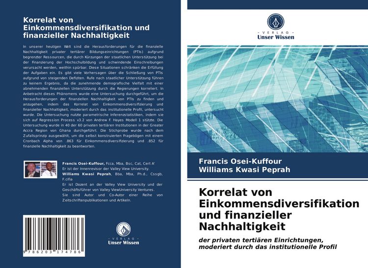 Produktbild: Korrelat von Einkommensdiversifikation und finanzieller Nachhaltigkeit