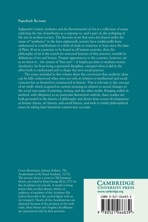 Produktbild: Eighteenth-Century Aesthetics and the Reconstruction of Art