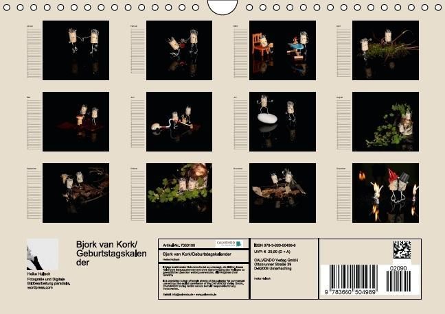 Produktbild: Bjork van Kork / Geburtstagskalender (Wandkalender immerw&auml;hrend DIN A4 quer)
