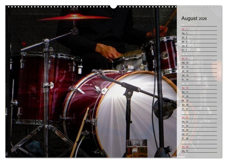 Produktbild: Schlagzeug onstage (Wandkalender 2026 DIN A2 quer), CALVENDO Monatskalender