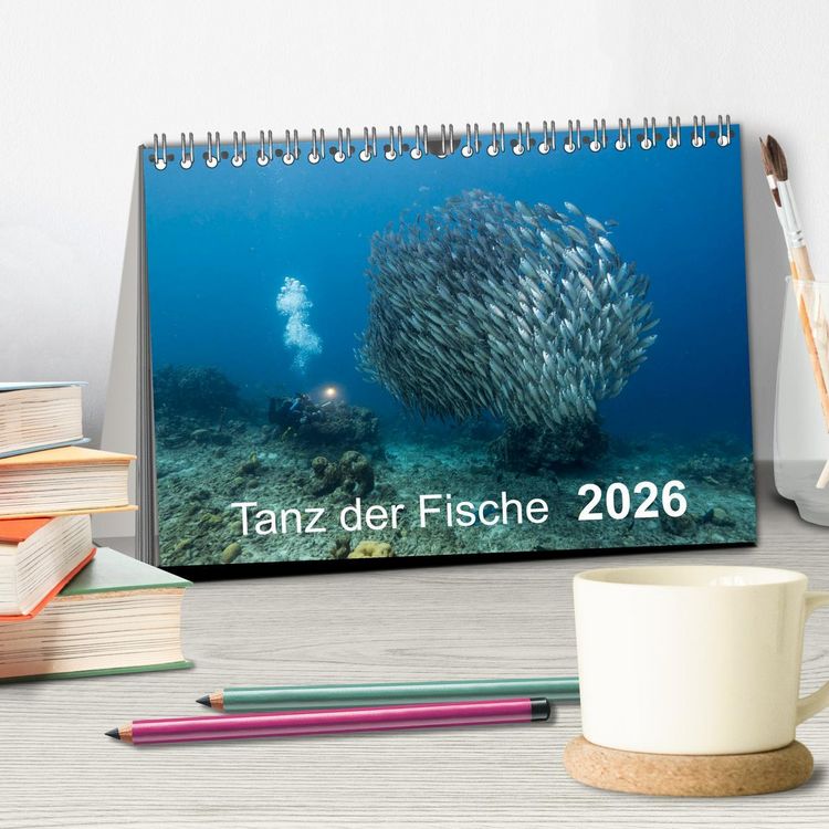 Produktbild: Tanz der Fische (Tischkalender 2026 DIN A5 quer), CALVENDO Monatskalender