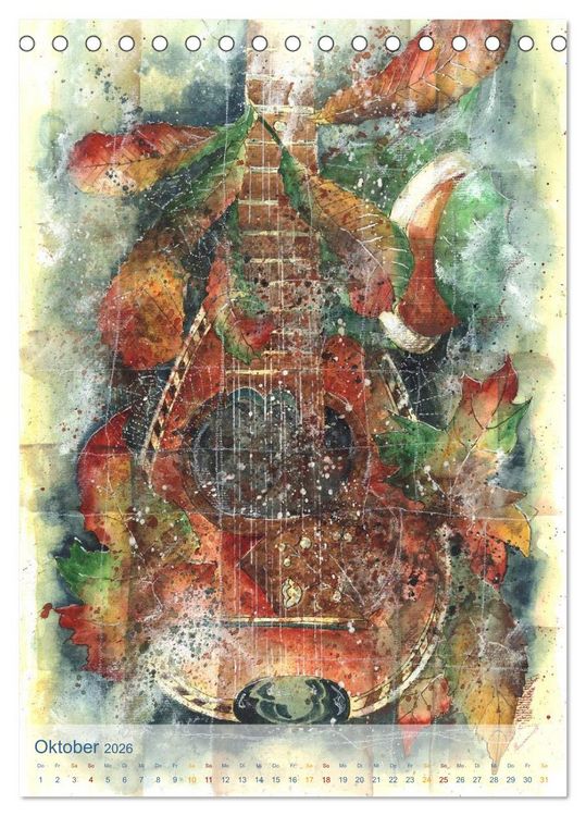 Produktbild: MUSIK Impressionen (Tischkalender 2026 DIN A5 hoch), CALVENDO Monatskalender