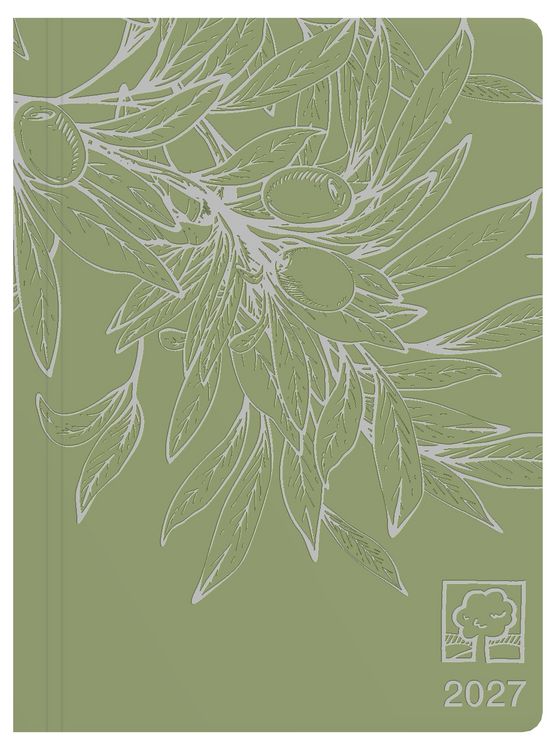 Produktbild: Taschenkalender 1T/1S olive Blauer Engel 2027