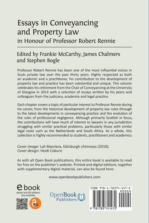 Produktbild: Essays in Conveyancing and Property Law in Honour of Professor Robert Rennie
