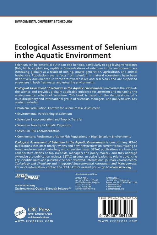 Produktbild: Ecological Assessment of Selenium in the Aquatic Environment