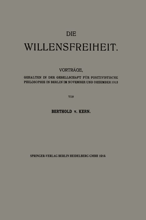 Produktbild: Die Willensfreiheit