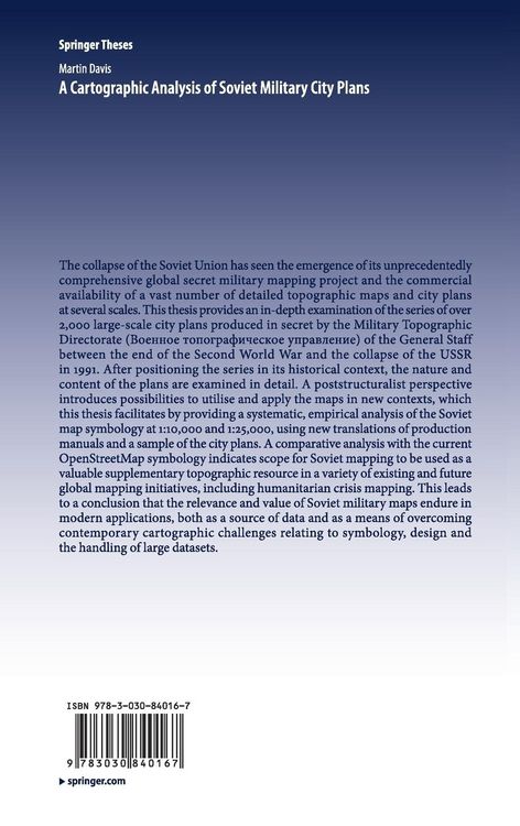 Produktbild: A Cartographic Analysis of Soviet Military City Plans
