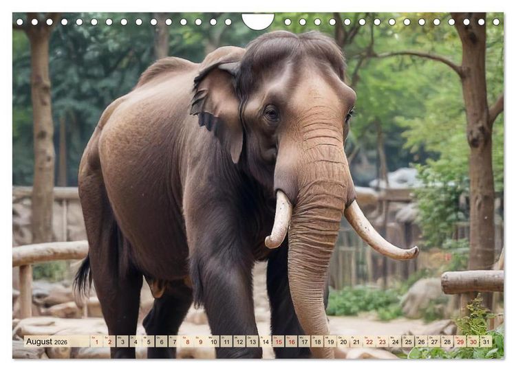 Produktbild: Riesen der Eiszeit &ndash; Ein Jahr voller Mammut Momente (Wandkalender 2026 DIN A4 quer), CALVENDO Monatskalender